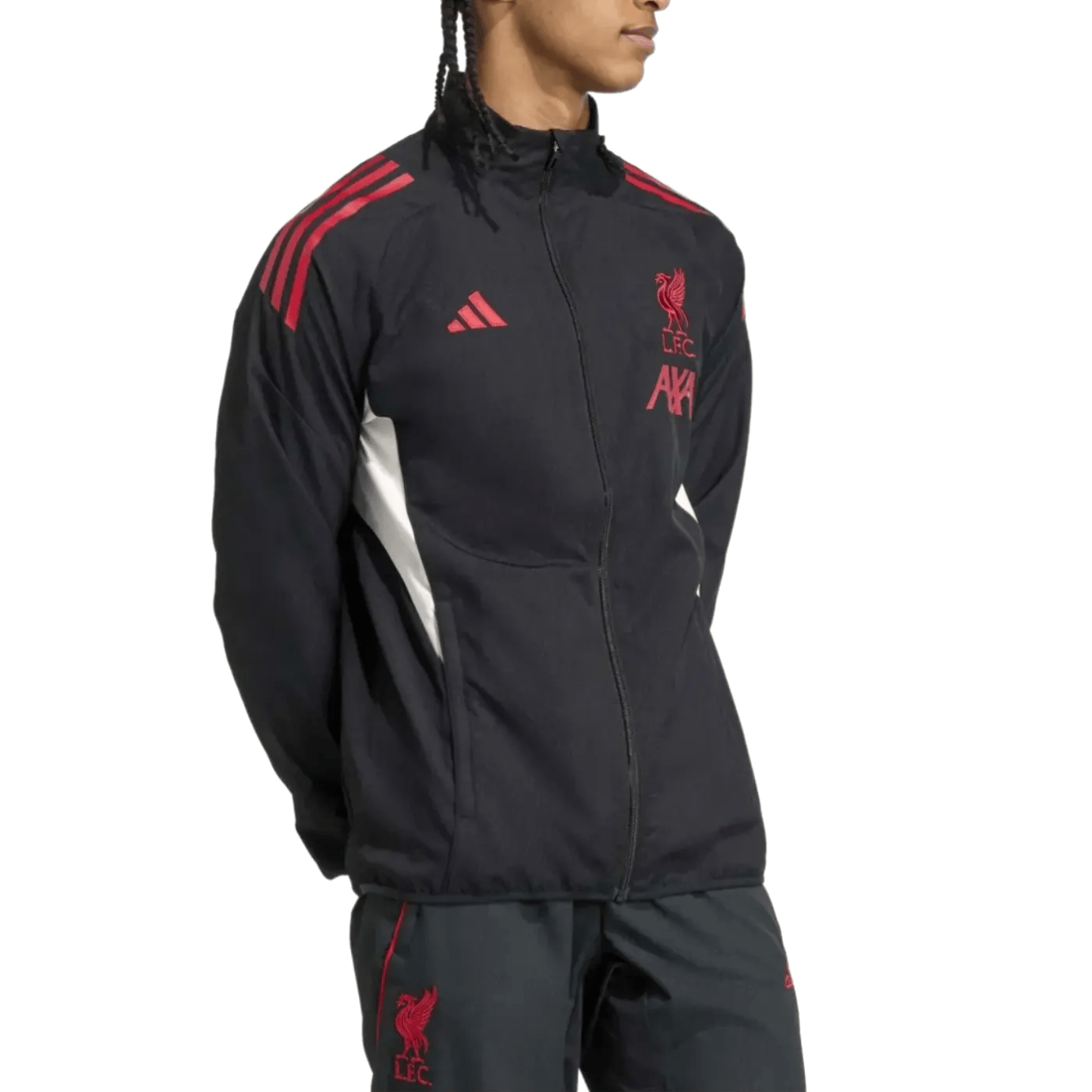 Liverpool FC black presentation Soccer tracksuit 2025/26 - Adidas