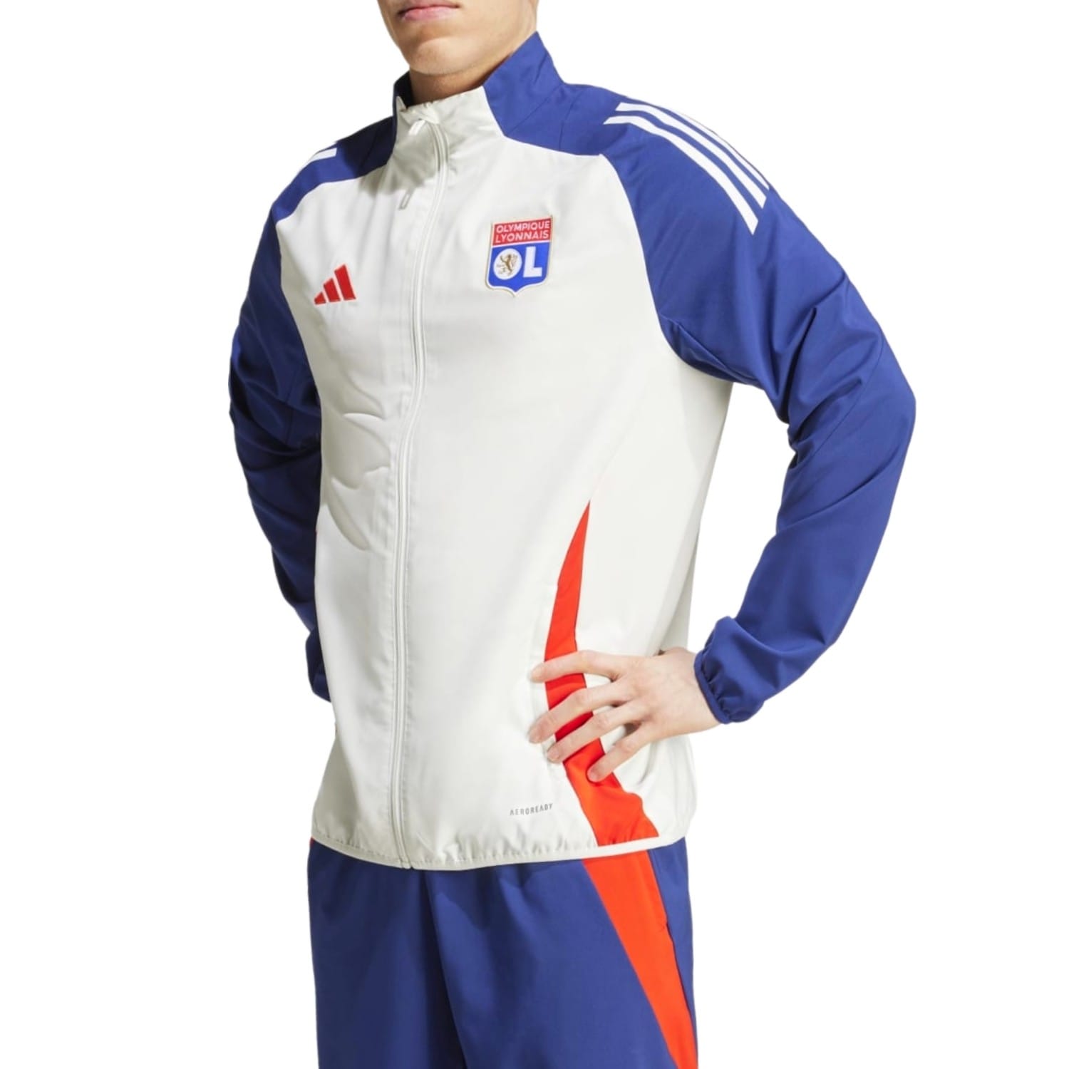 Olympique Lyon presentation Soccer tracksuit 2024/25 - Adidas